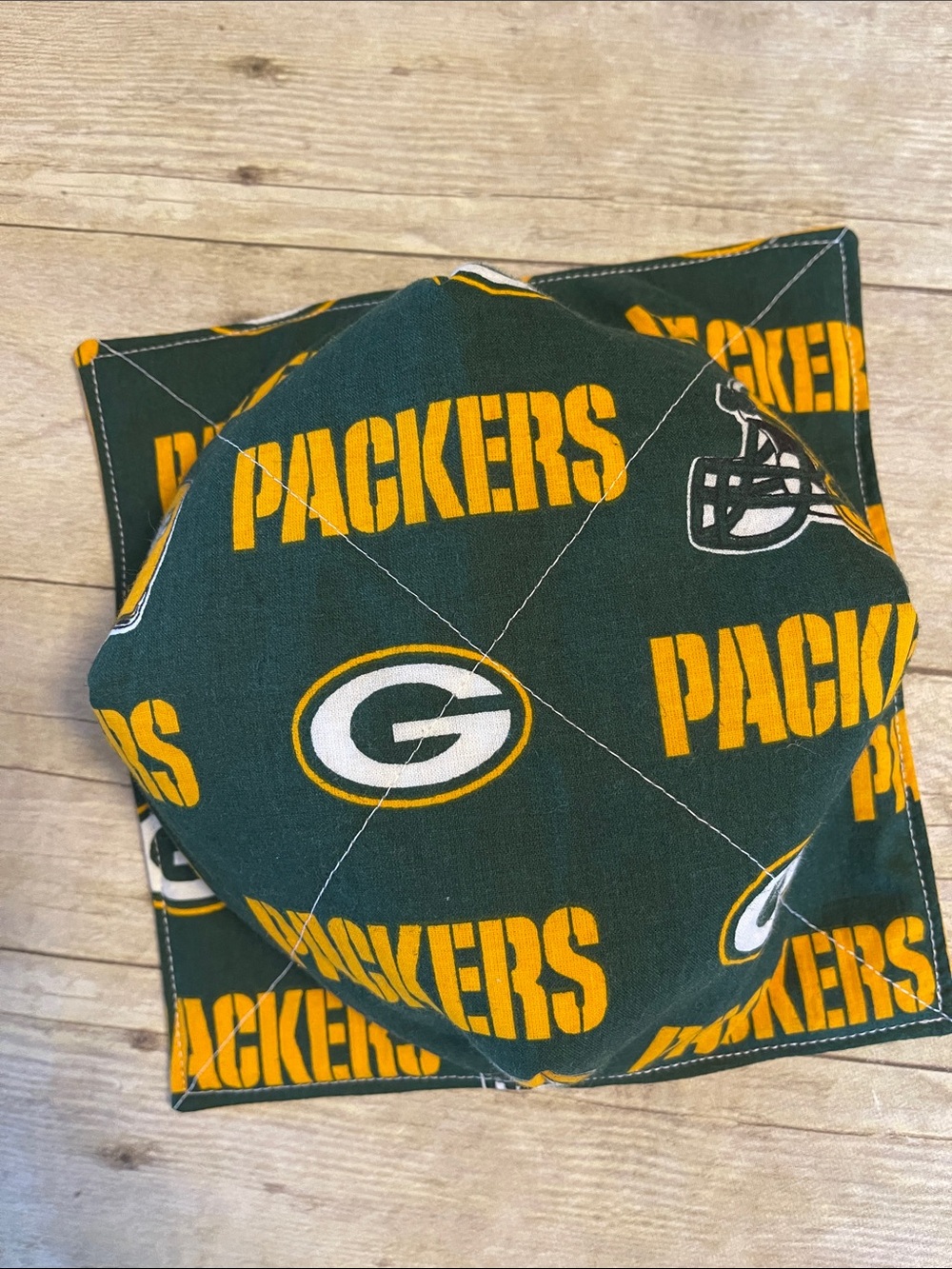 Microwave Bowl Cozy NFL Packers Reversible All Cotton Bowl